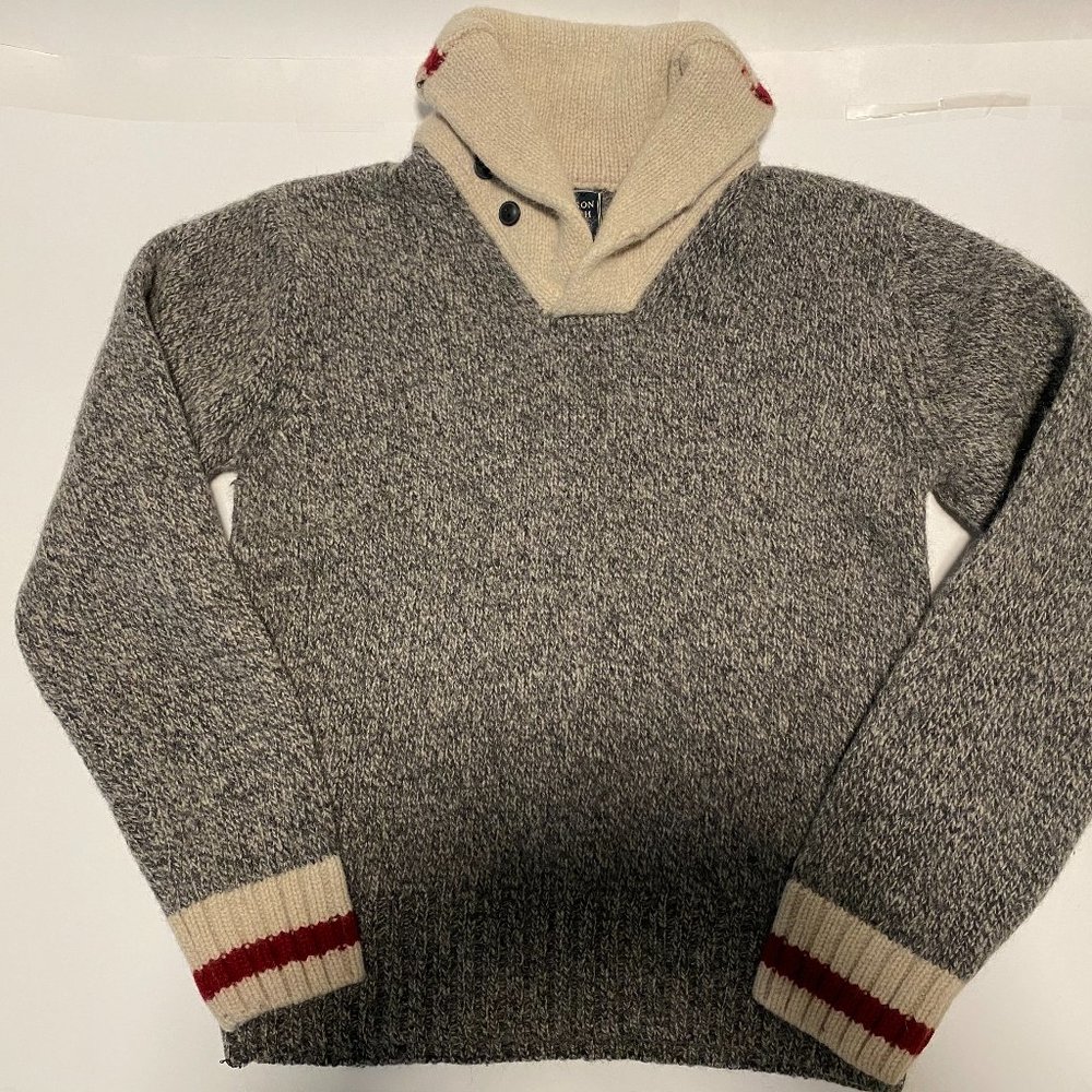 Hudson North Shawl Collar Lambswool Knit Sweater